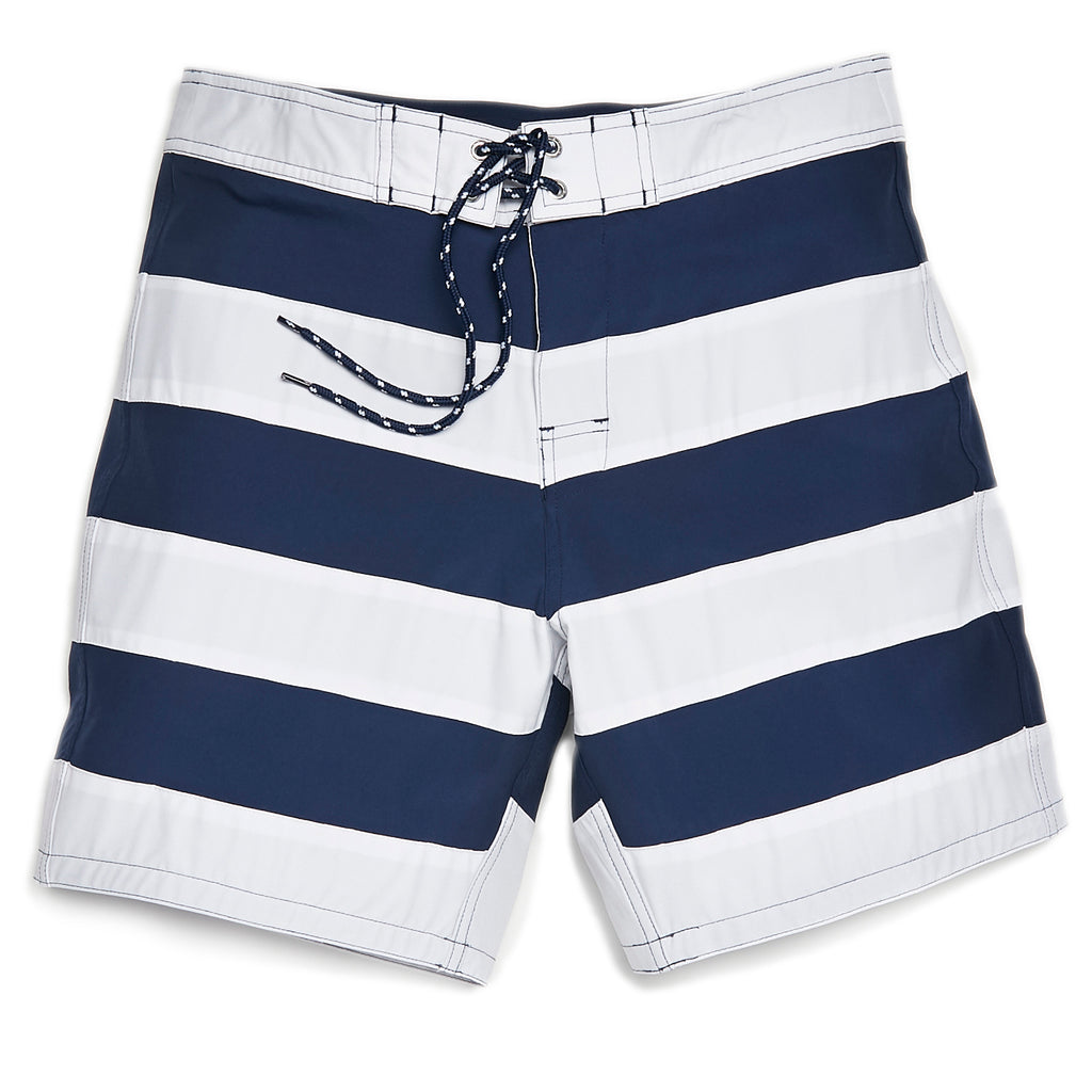 Basque Boardshort Navy & White
